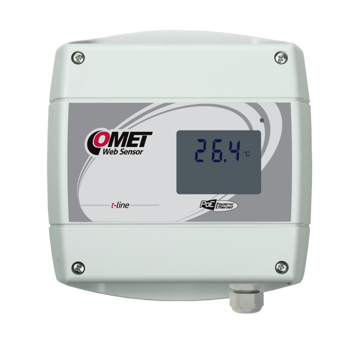 Web Sensor Comet T4611 PoE teploty s výstupem na Ethernet s možností akreditované kalibrace
