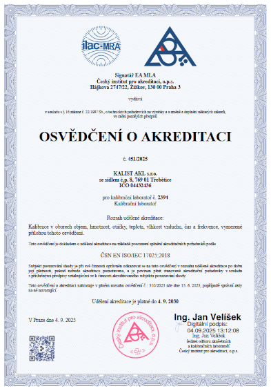 Osvědčení o akreditaci