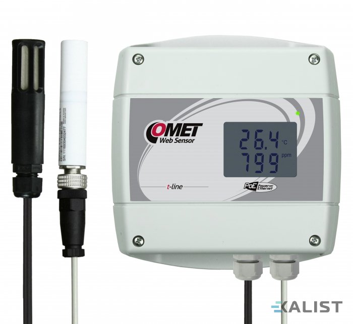 Web Sensor Comet T6641 PoE teploty, vlhkosti a CO2 s výstupem na Ethernet