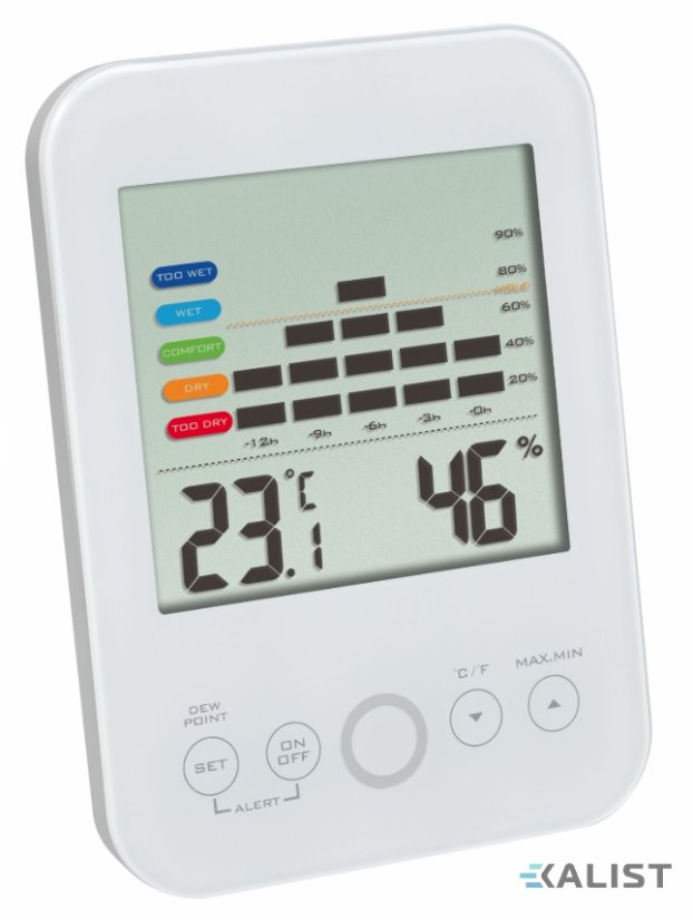 Digitální teploměr s vlhkoměrem TFA 30.5046.02 DIGITALES