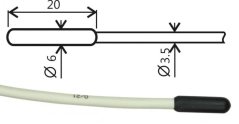 Teplotná sonda Pt1000TR160/M - MiniDin
