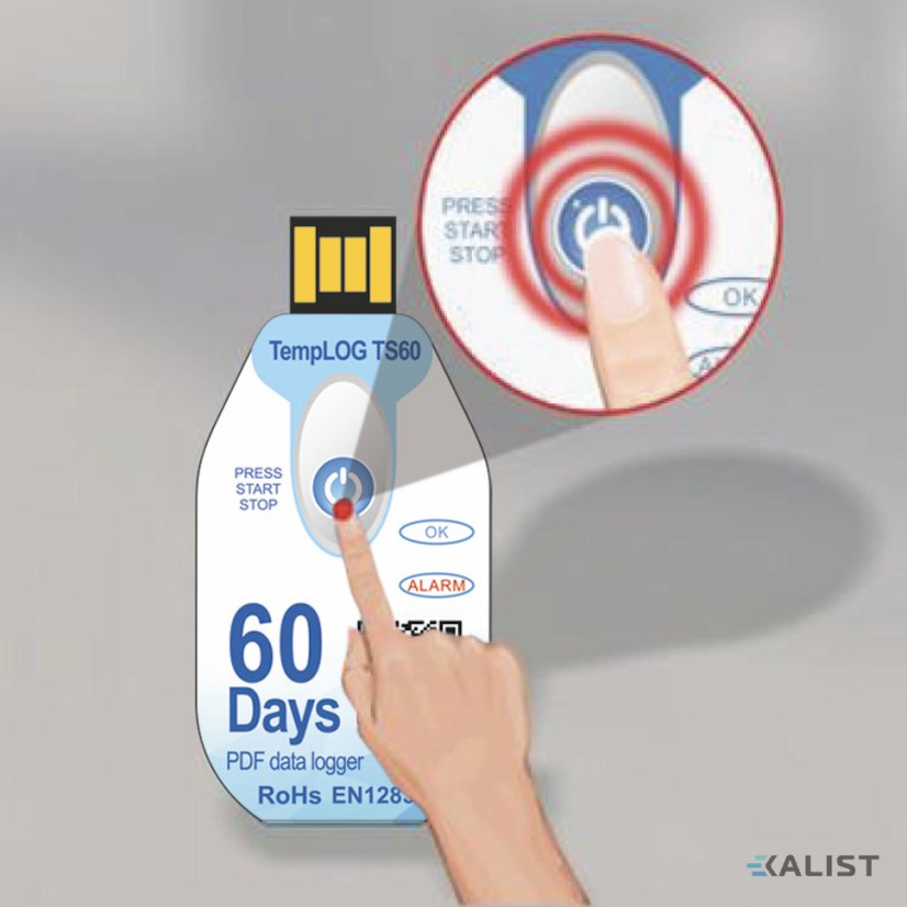 Disposable temperature data logger TempLOG TS60