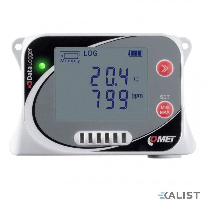 Datalogger Comet U3430 so zabudovanými snímačmi teploty, vlhkosti a CO2