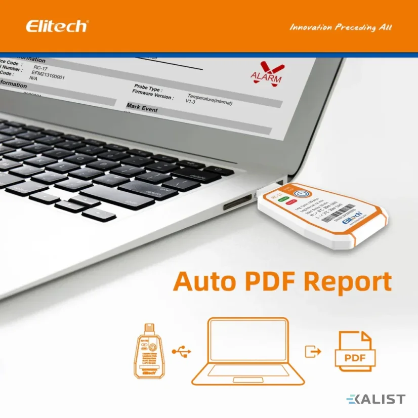 Jednorázový datalogger teploty Elitech RC-17