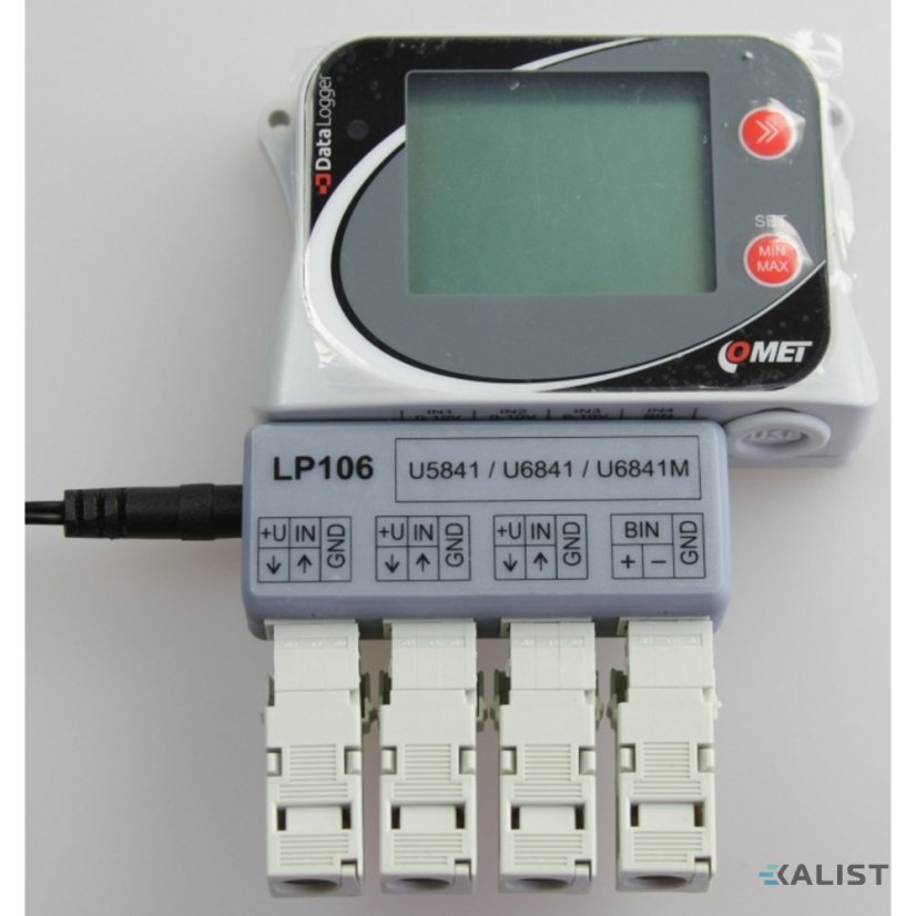 Datalogger Comet U5841 se 3 vstupy napětí 0-10V a 1 binárním vstupem