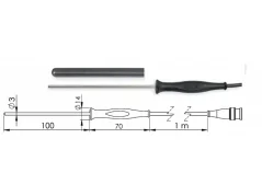 Teplotná sonda Pt1000 Greisinger GF 1T-T3-B-BNC