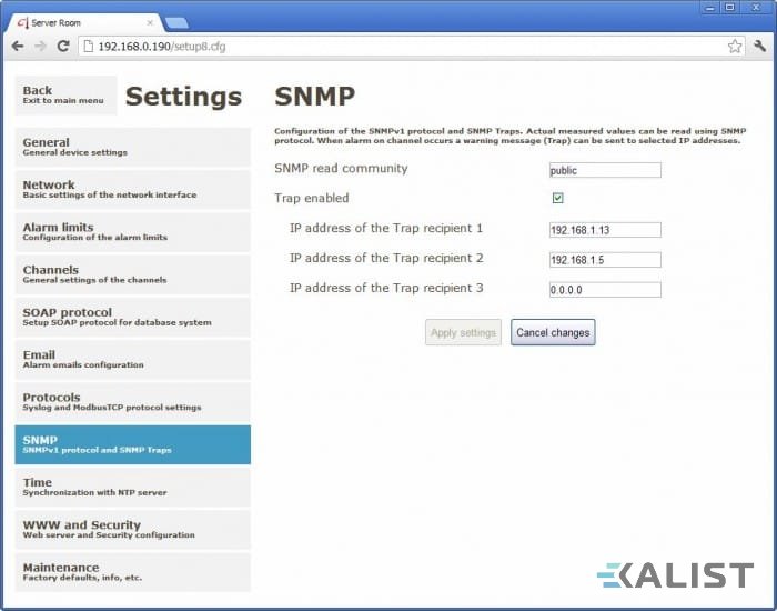 Comet P8610 PoE thermometer with Ethernet output