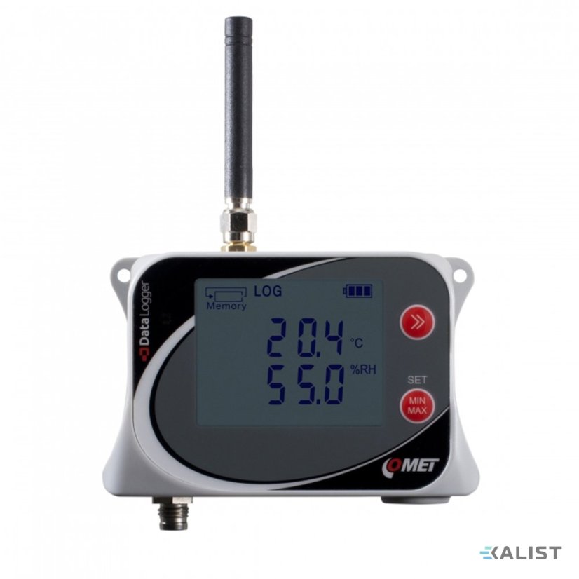 Datalogger teploty a vlhkosti Comet U3121 IoT pre externú sondu - Typ dátového pripojenia: 4G