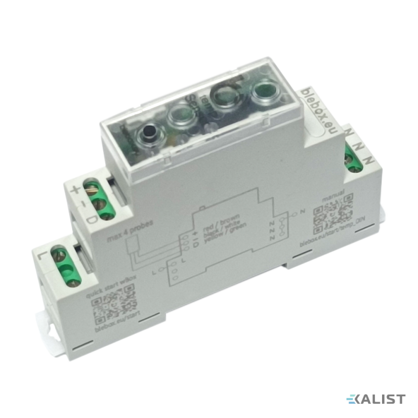 WiFi thermometer for four blebox DIN probes