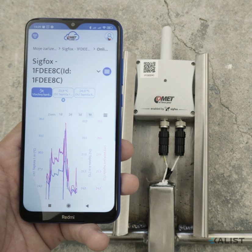 Bezdrátový vpichový teploměr AGRO2P - 2 metry