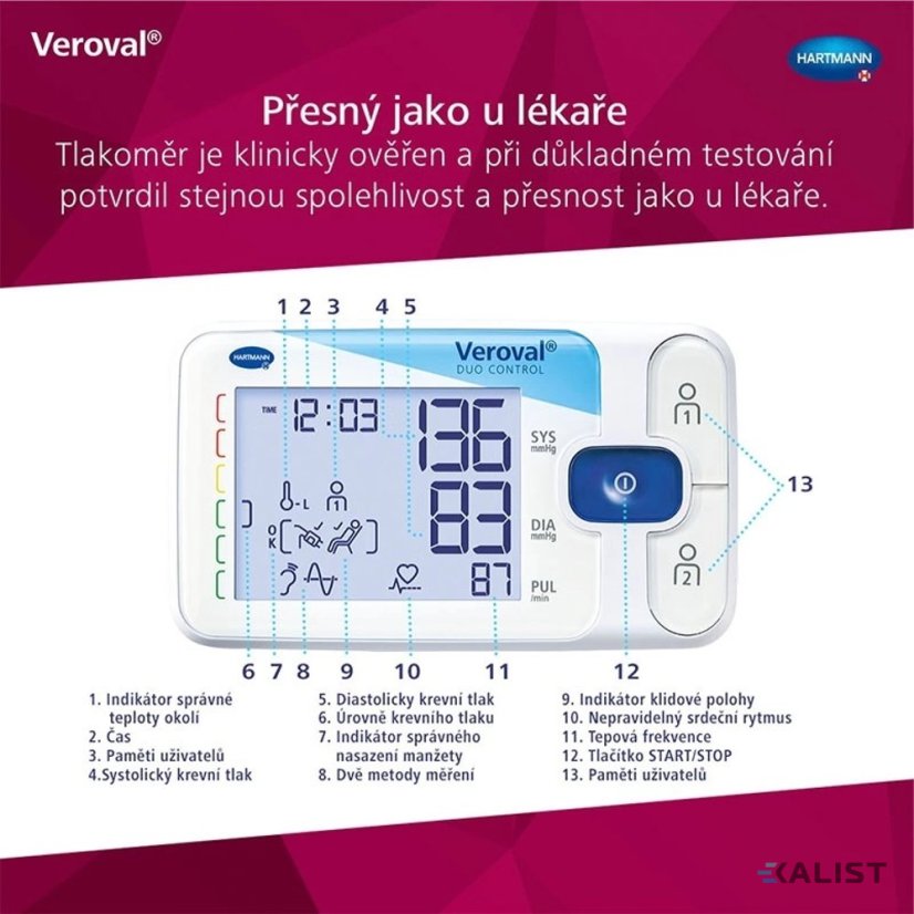 Kontrolný tonometer Veroval duo, darčekové balenie