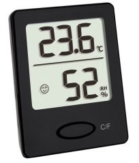 Digitální teploměr s vlhkoměrem černý TFA 30.5041.01