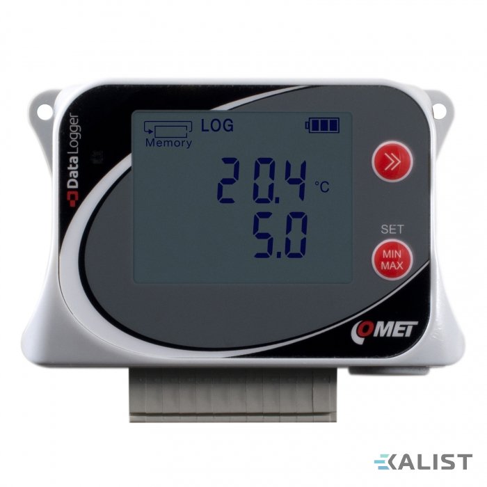 Datalogger Comet U0541 na záznam napätia 0-10V a teploty z externých sond