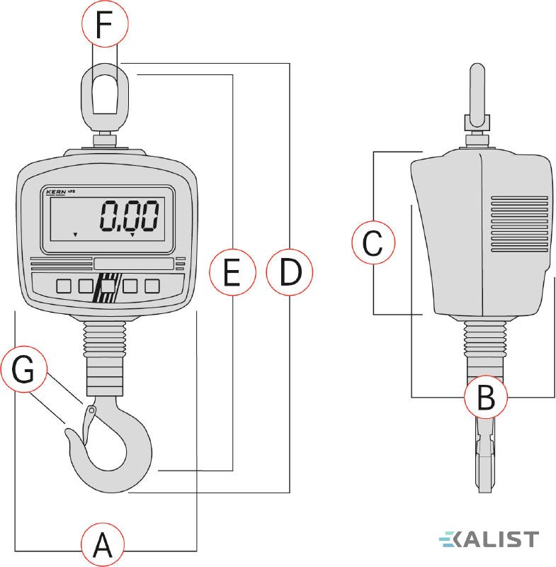 Závěsná jeřábová váha Kern HFB