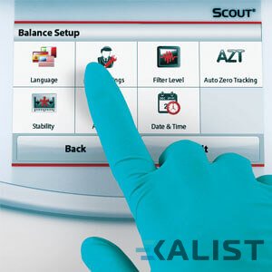 Laboratórny váha OHAUS Scout STX - Maximálna váživosť: 120 g, Rozlíšenie - hmotnosť (dielik): 0,001 g, Rozmery vážiacej plochy: Ø 93 mm