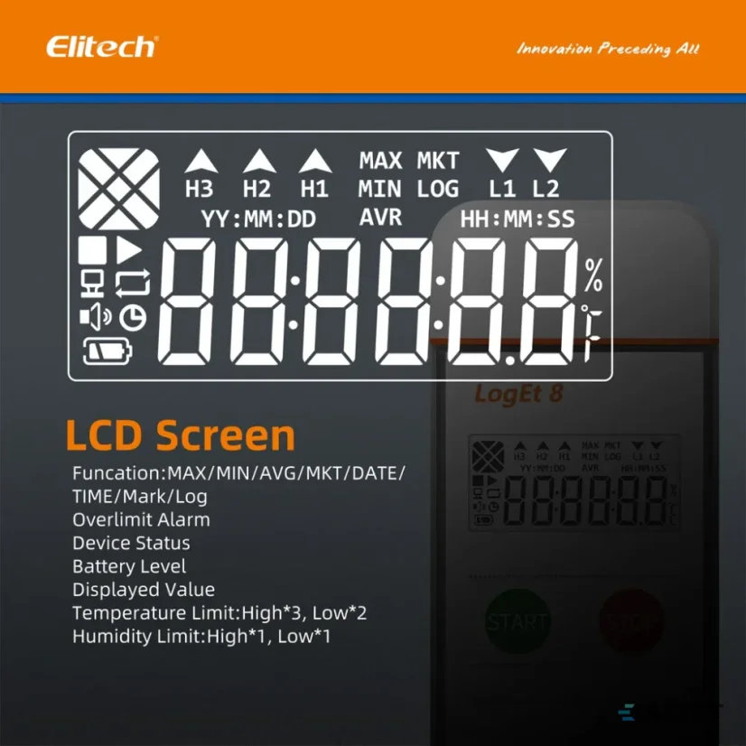 Teploměr se záznamem teploty Elitech LogEt-8
