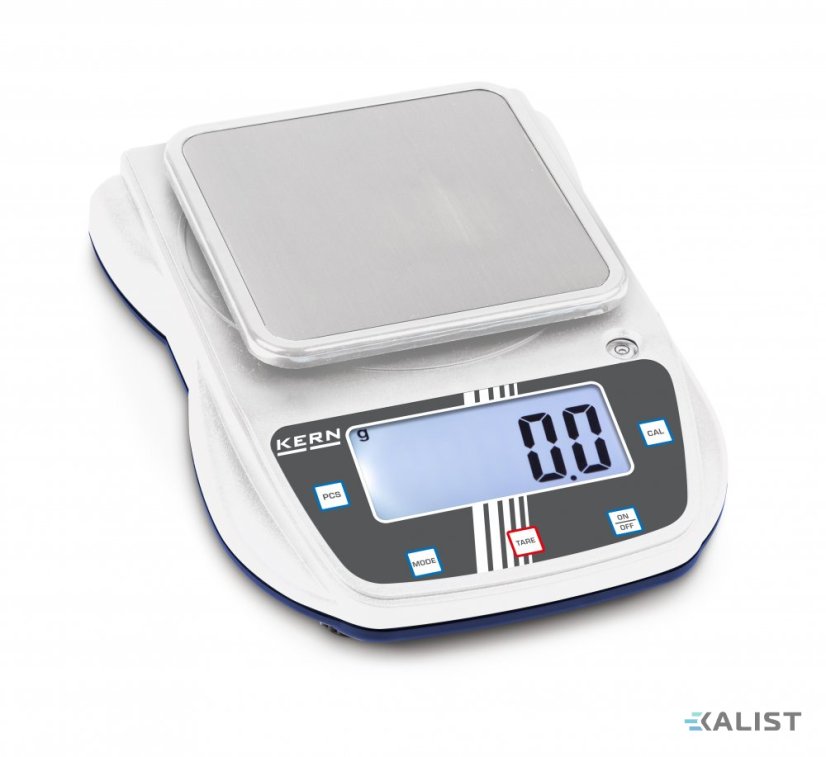 Laboratórna váha Kern EHA - Maximálna váživosť: 3 kg, Rozlíšenie - hmotnosť (dielik): 0,1 g, Rozmery vážiacej plochy: 120 x 120 mm