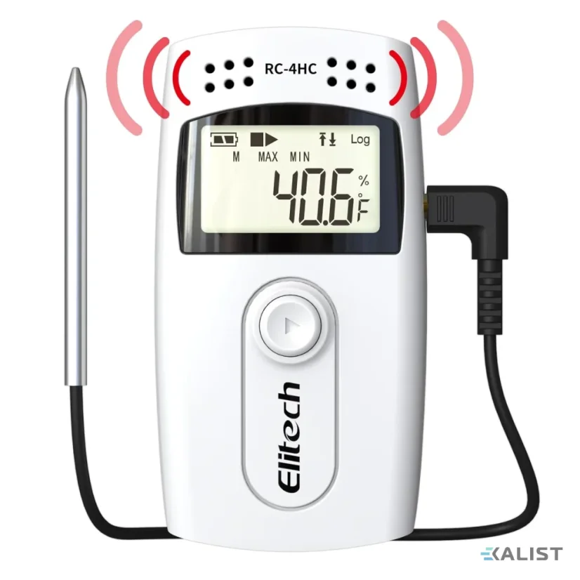 Elitech RC-4HC temperature, humidity data logger with external temperature probe