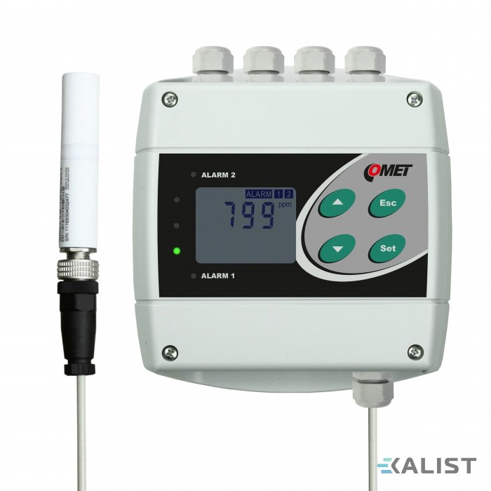 Snímač a regulátor CO2 Comet H5321 s externí sondou a výstupem RS232