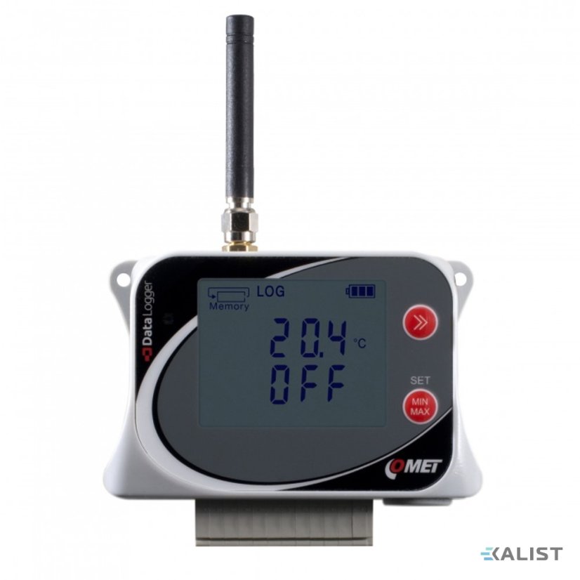 Datalogger teploty Comet U0843 IoT pro 2 externí sondy a s dvěmi binárními vstupy