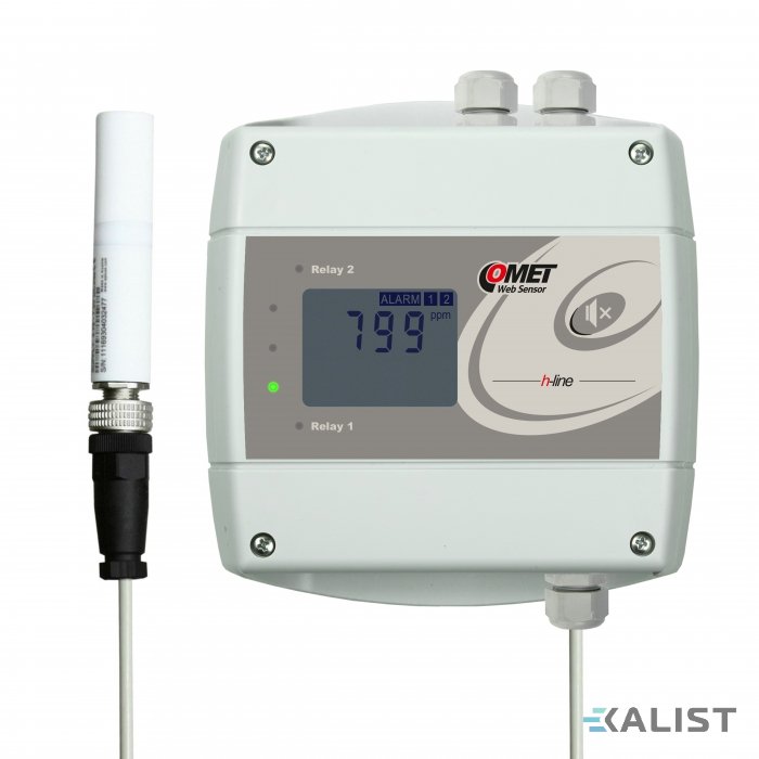 Snímač CO2 Comet H5521 s výstupem na Ethernet a dvě relé