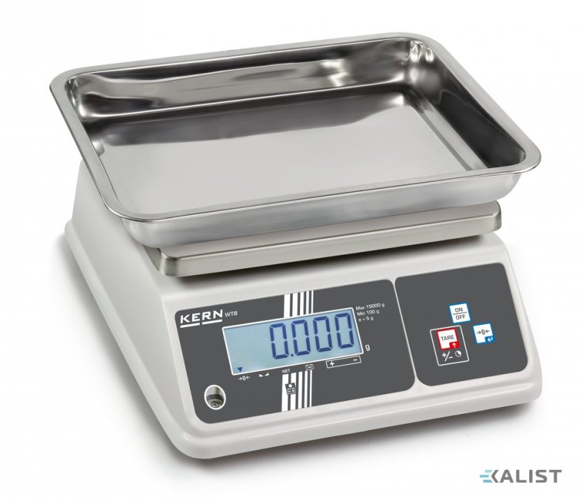 Mostová stupnica KERN WTB-NM - Maximálna váživosť: 30 kg, Rozlíšenie - hmotnosť (dielik): 10 g, overiteľný dielik: 10 g, Trieda presnosti: Ⅲ.