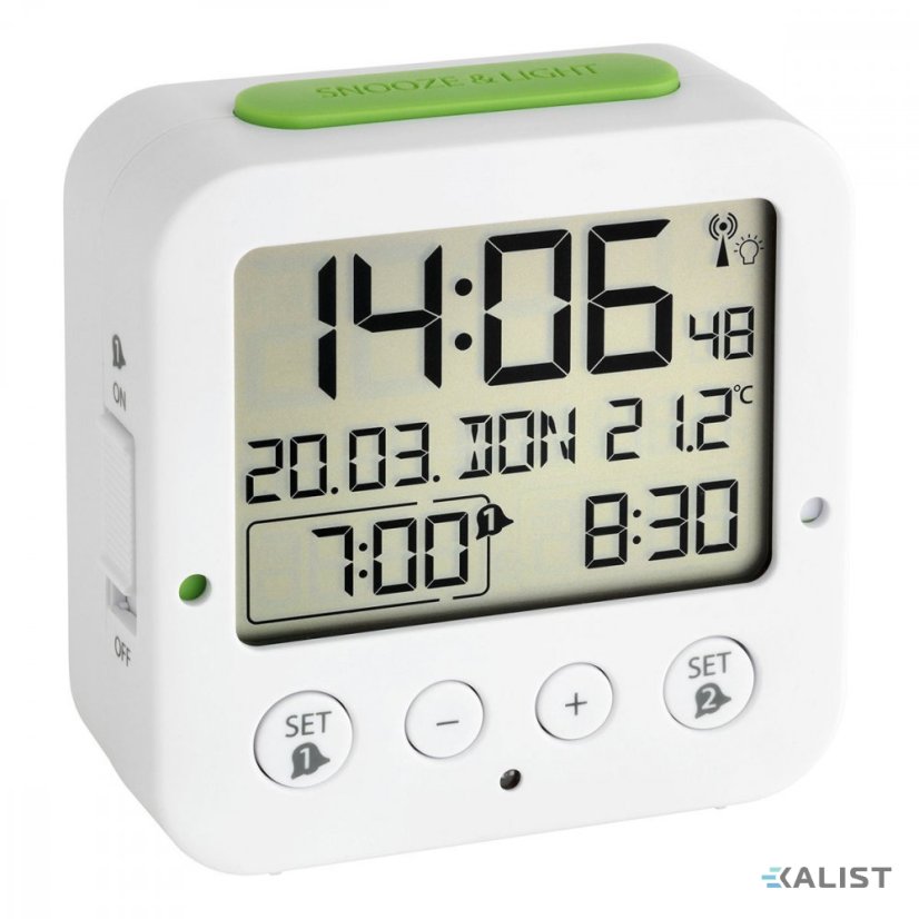 Digitálny budík s dvoma budíkmi TFA 60.2528.02