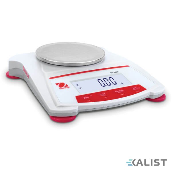 Laboratórna váha OHAUS Scout SKX - Maximálna váživosť: 620 g, Rozlíšenie - hmotnosť (dielik): 0,01 g, Rozmery vážiacej plochy: Ø 120 mm