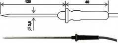 Teplotná sonda 2304-220/0, kábel 1 m - bez konektora