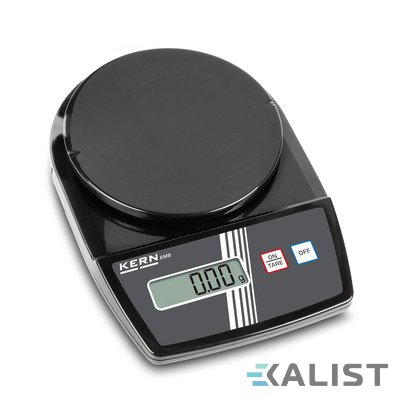Laboratórna váha Kern EMB - Maximálna váživosť: 5,2 kg, Rozlíšenie - hmotnosť (dielik): 1 g, Rozmery vážiacej plochy: Ø 150 mm, Opakovateľnosť: 1 g, Linearita: ± 3 g