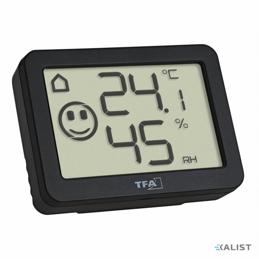 Digitálny teplomer s vlhkomerom TFA 30.5055.01 - čierny