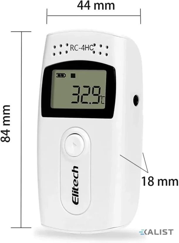Elitech RC-4HC temperature, humidity data logger with external temperature probe