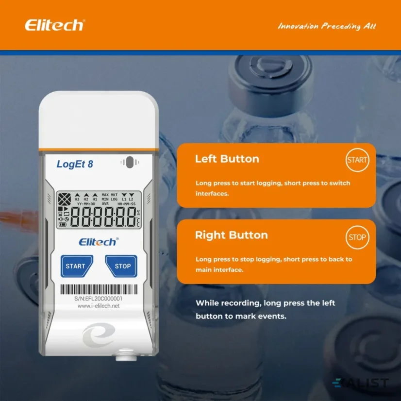 Datalogger teploty do -85°C Elitech LogEt-8-PTE