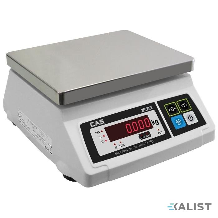 Kuchyňská váha CAS SW-LR úředně ověřená - Vážení ve dvou rozsazích: 4 kg / 10 kg