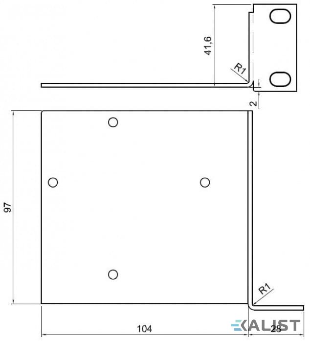 Univerzální držák snímačů do stojanu rack 19"