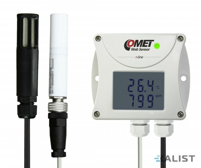 Web Sensor Comet T6541 teploty, vlhkosti a CO2 s výstupem na Ethernet