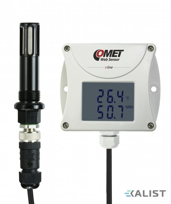 Web Sensor Comet T3511P teploty, vlhkosti se sondou do tlaku a výstupem na Ethernet