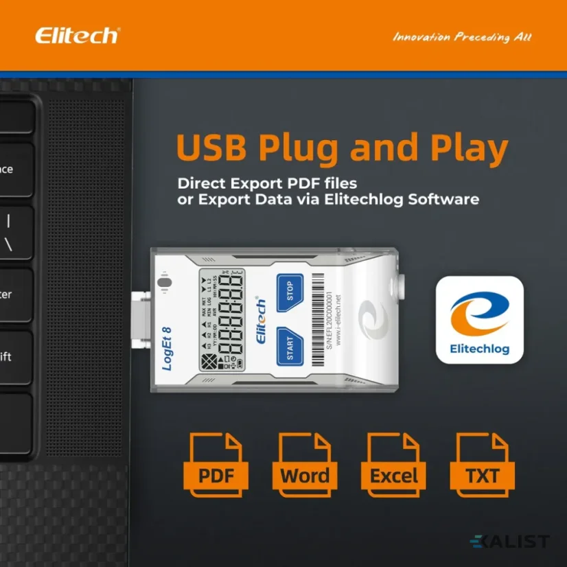 Temperature data logger up to -196°C Elitech LogEt-8-UTE