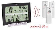Teploměr a vlhkoměr TFA 30.3057.01 MULTI-SENSE s třemi bezdrátovými čidly