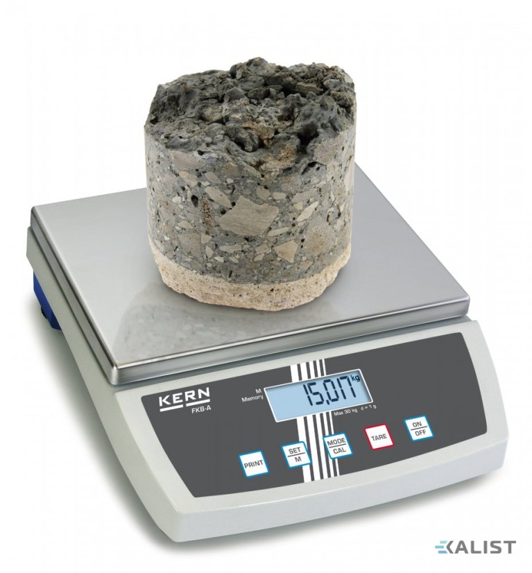 Mostová váha KERN FKB-A - Maximálna váživosť: 65 kg, Rozlíšenie - hmotnosť (dielik): 1 g, Opakovateľnosť: 1 g, Linearita: ± 3 g