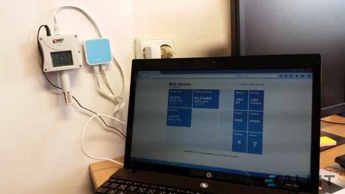 Web Sensor Comet T6541 teploty, vlhkosti a CO2 s výstupem na Ethernet