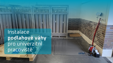 Instalace podlahové váhy Kern pro Univerzitu Karlovu