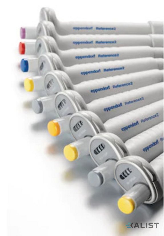 Laboratórna pipeta Eppendorf Reference 2, nastaviteľná 2 - 20 µl (žlté - 200 µl špičky)