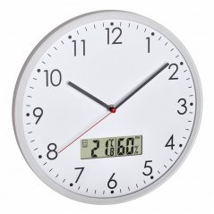 Nástěnné hodiny TFA 60.3048.02 s digitálním teploměrem a vlhkoměrem