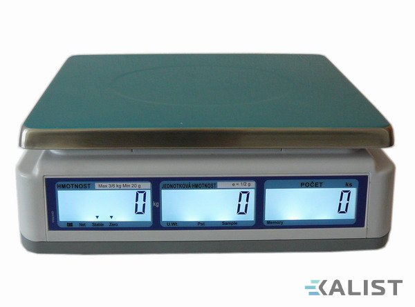 Počítací váha T-Scale QHC - Vážení ve dvou rozsazích: 3 kg / 6 kg