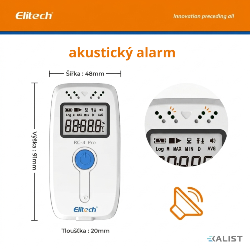 Elitech RC-4Pro-HC s externí sondou teploty