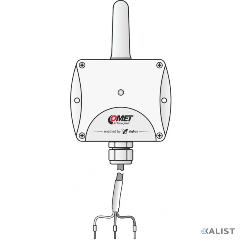 Bezdrátový teploměr Comet W0870P s vestavěným čidlem a napěťovým vstupem