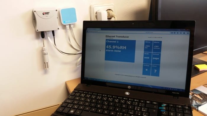 Teploměr, vlhkoměr Comet P8541 s výstupem na ethernet