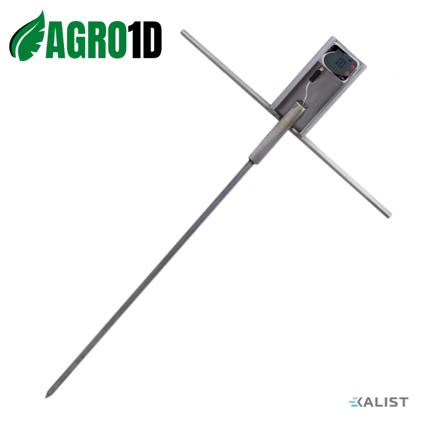 Vpichový teploměr AGRO1D s displejem - 1 metr