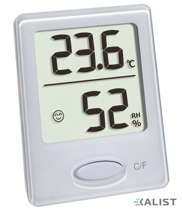Digital thermometer with hygrometer TFA 30.5041.02 indoor white
